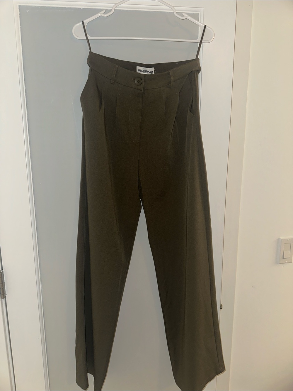 Princess Polly Brown Archer High Rise Tailored Pants